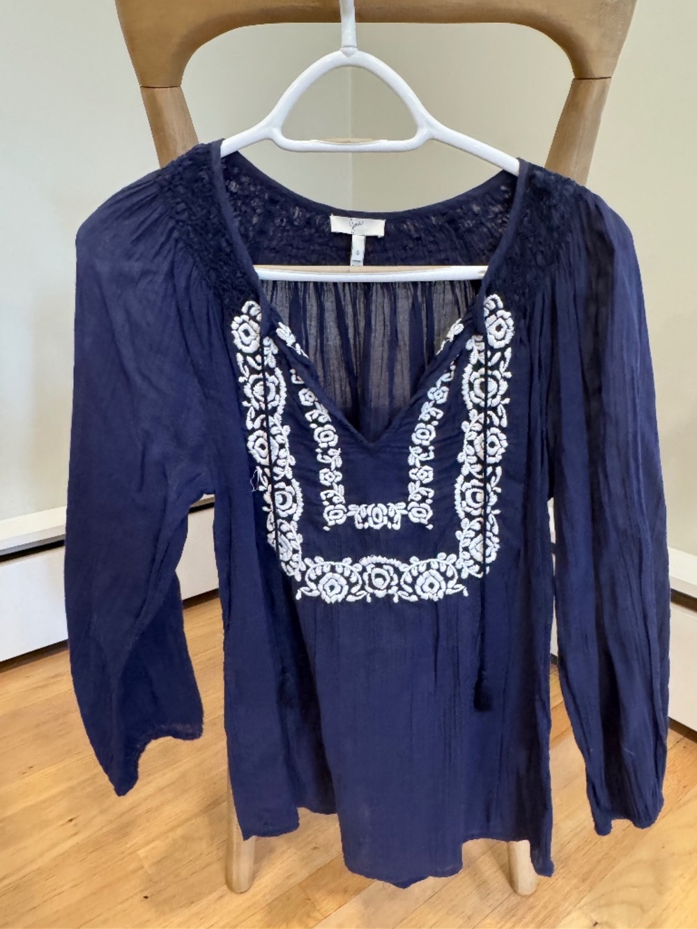 Joie Navy tunic blouse